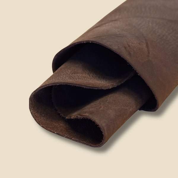 Olivenleder - Mustang Bomber leather 1.4 / 1.6 mm Olivenleder | Premium Sustainable Vegetable-Tanned Leather for Crafting