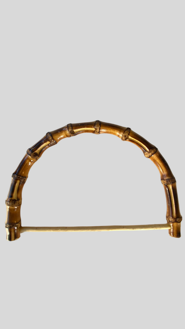 Bamboo handle with wooden stick