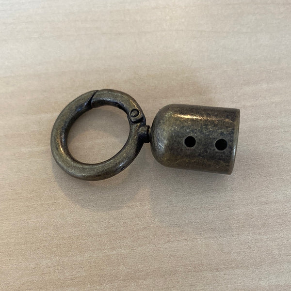 Spring clasp ring Bronze 15 mm sold in pairs