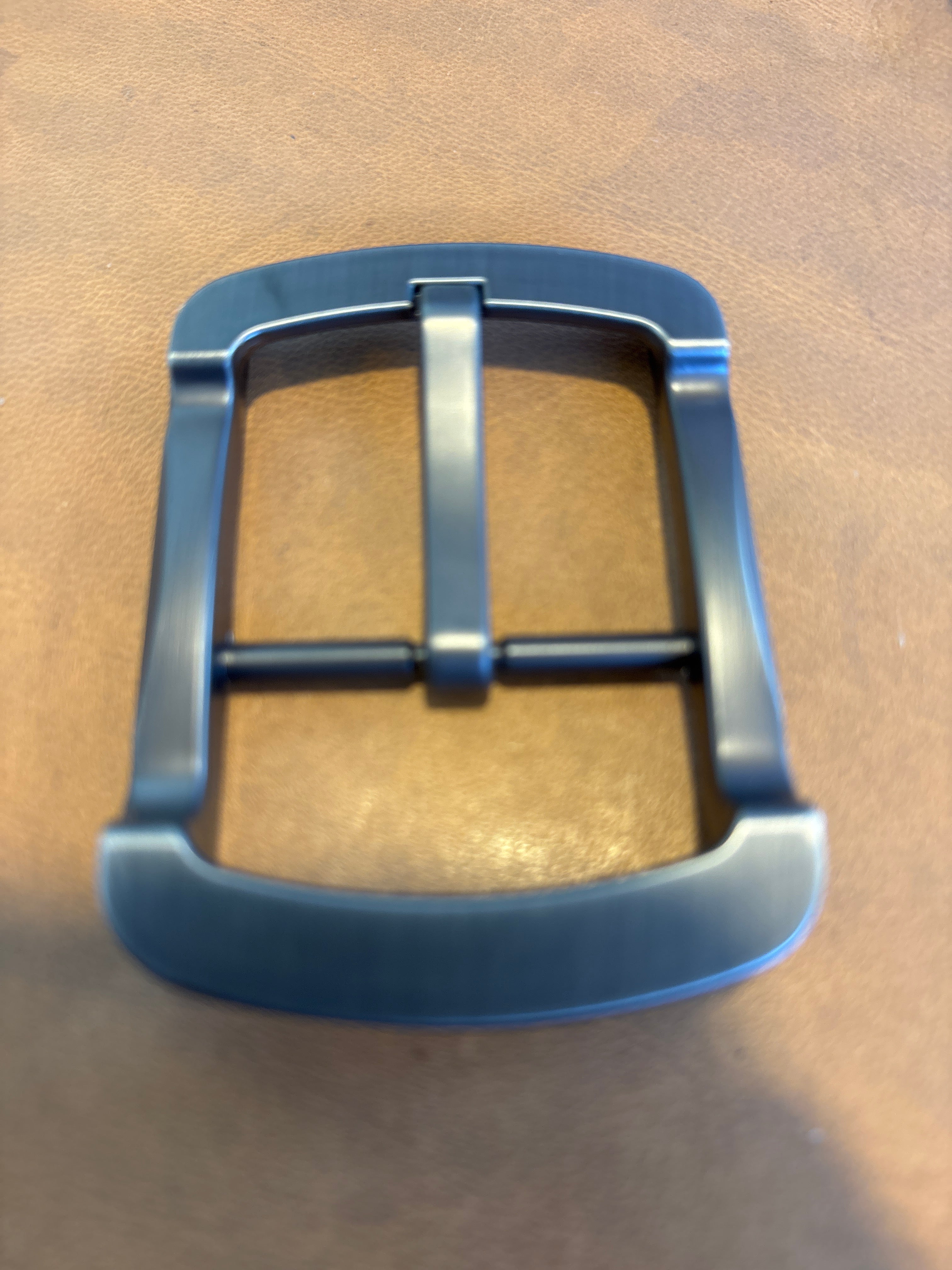 Black Brushed Steel Belt Buckle 4 cm