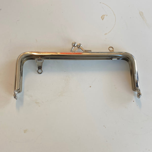 Metal bracket opening wallet purse 12 cm Nickel