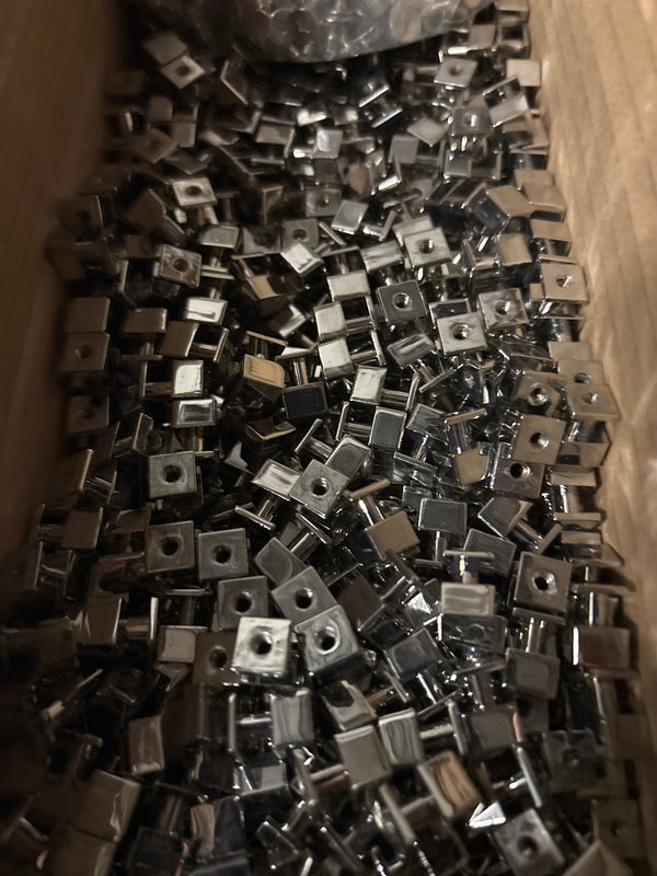 Rifle Button Square Nickel 8mm