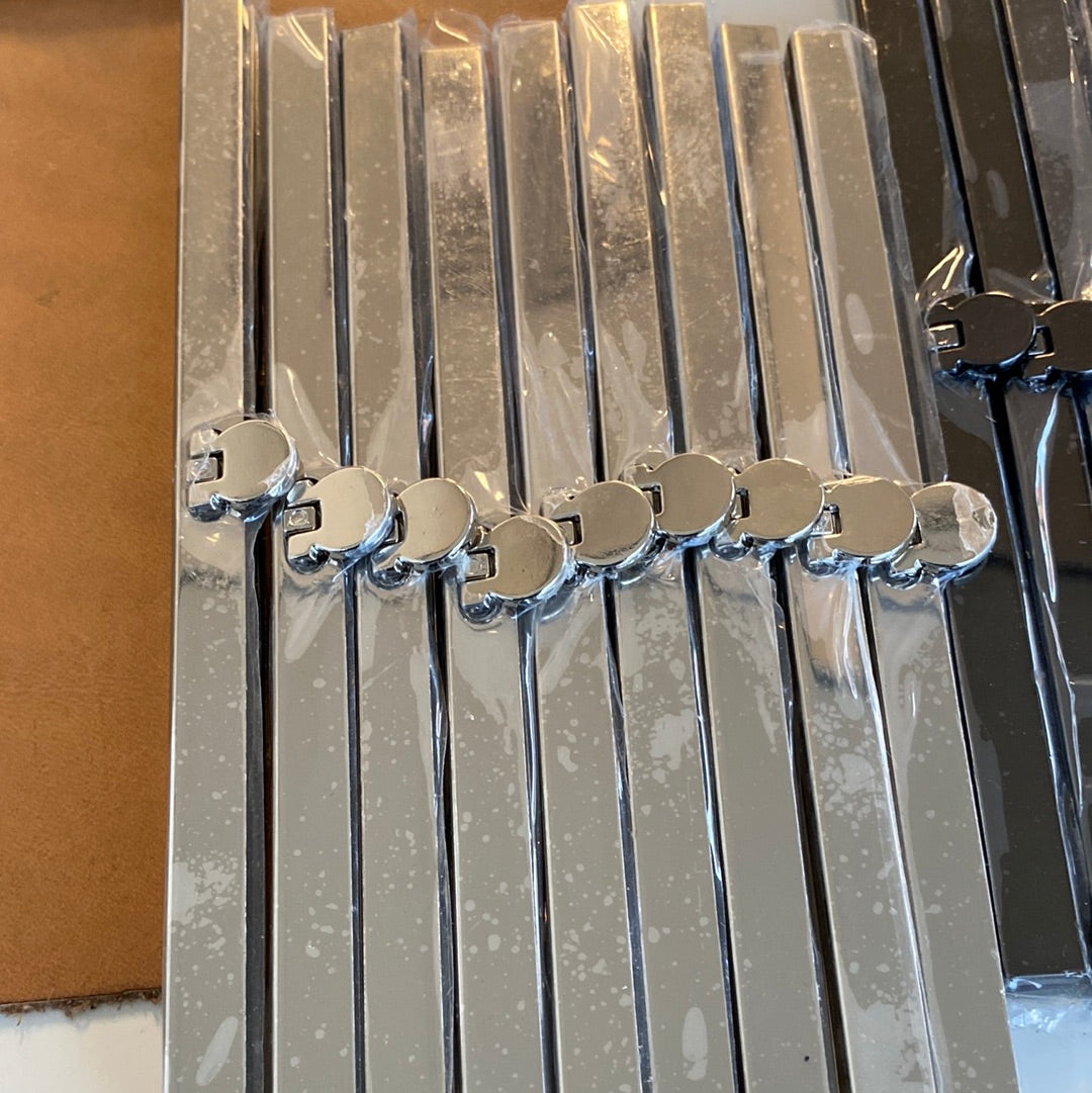 Metal bracket opening wallet purse 15 cm Nickel Luxury finish with screw