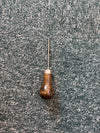 Premium Dark Brown Wooden Handle Scratch Awl - Perfect for Leather Punching & DIY Crafts
