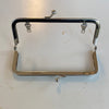 Metal bracket opening wallet purse 12 cm Nickel