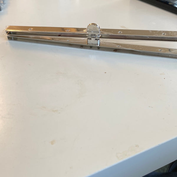 Metal bracket opening wallet purse 15 cm Nickel Luxury finish with screw