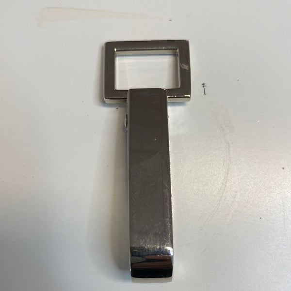 Musketon hook with long clip nickel 15 mm set of two pieces