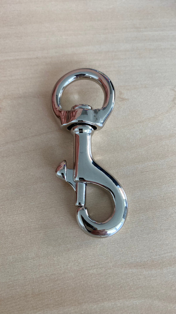 Musketon hook extra strong 20 mm round top per two pieces Nickel