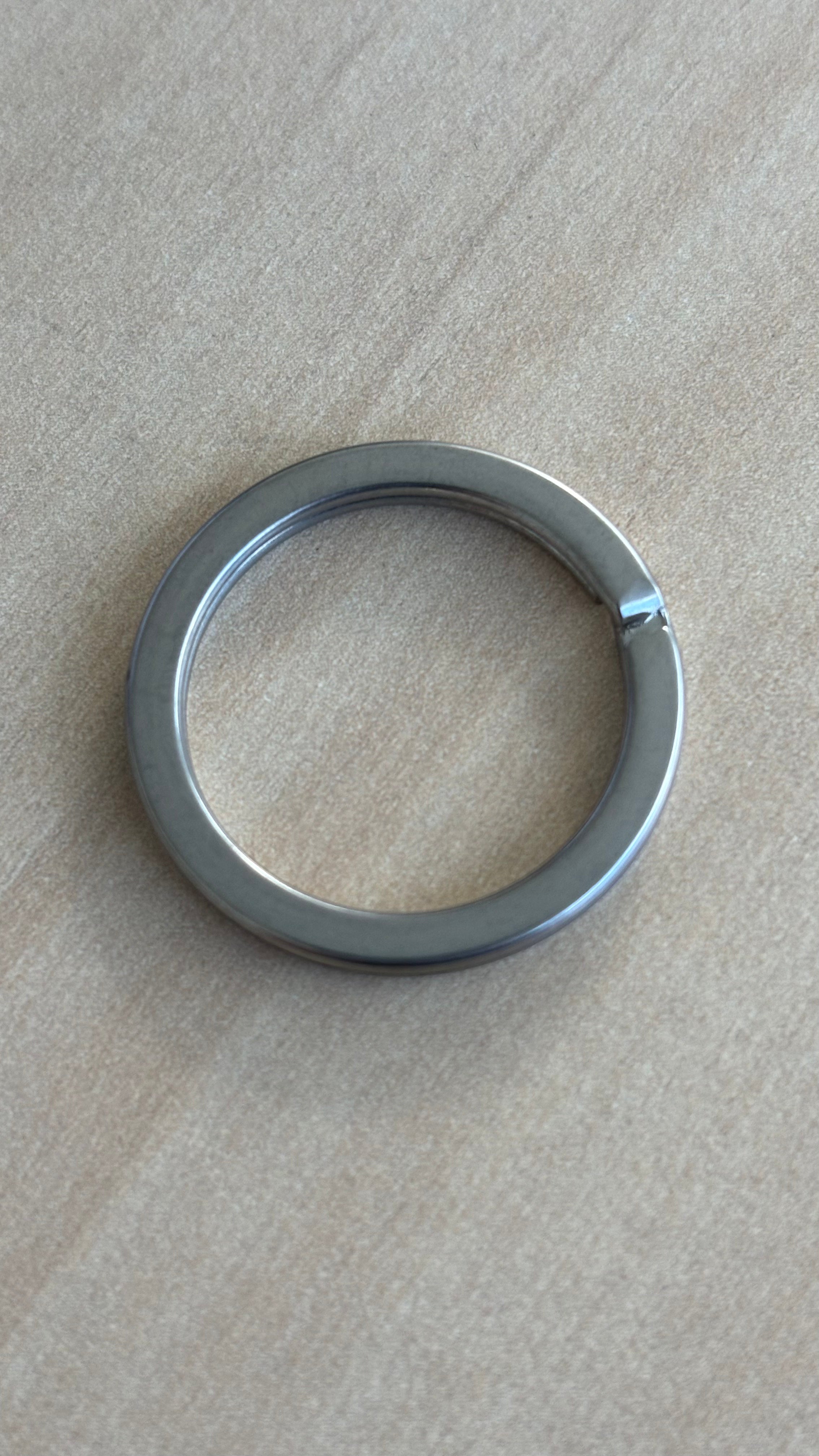 Ring Split Round Flat 22 x 25 mm Nikkel