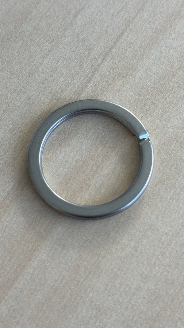 Ring Split Round Flat 22 x 25 mm Nikkel