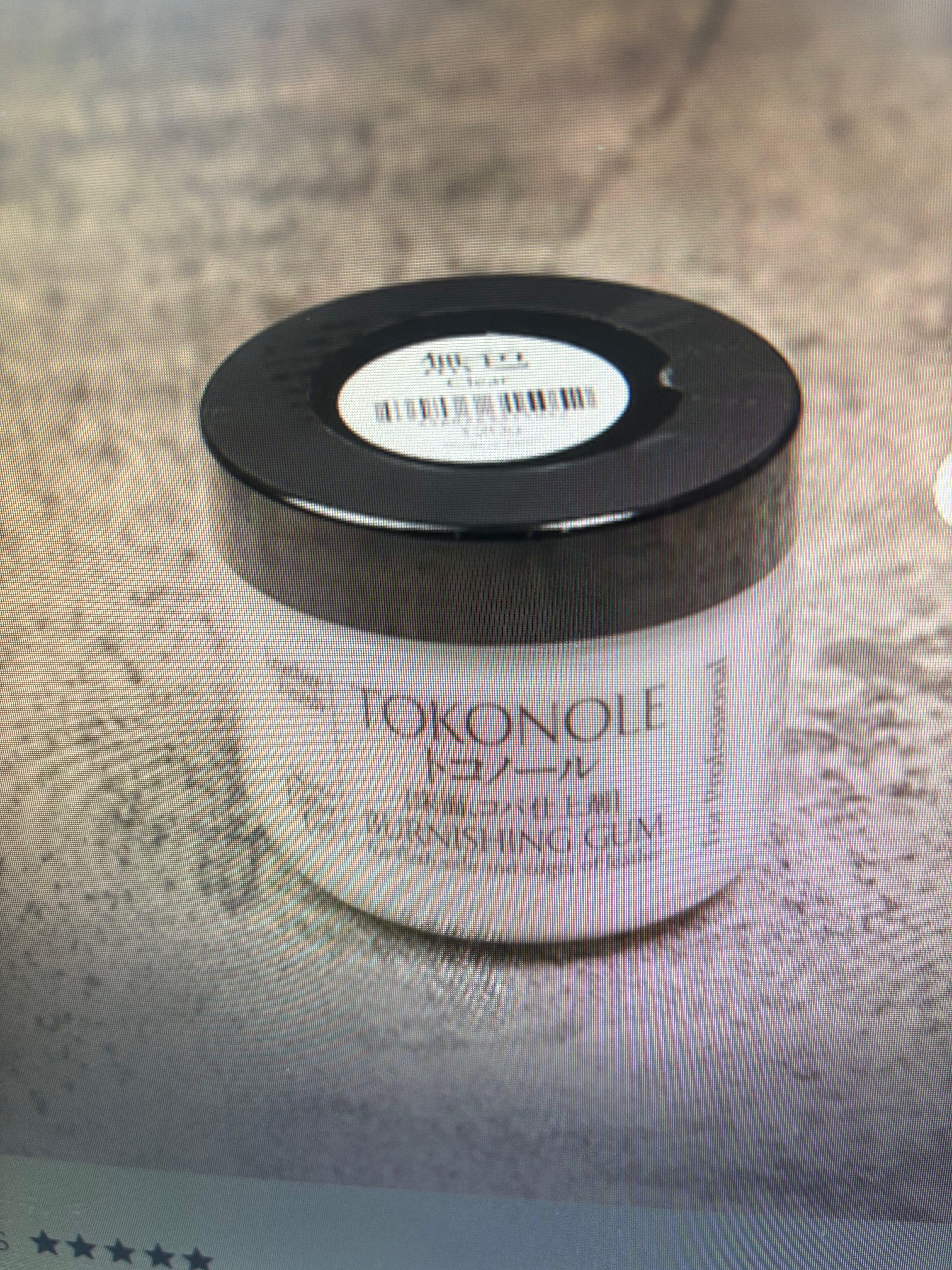 Seiwa Tokonole Edge Burnishing Gum 120 ml gr cream white color