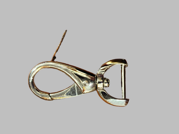 Musketon hook 20 mm round top with D ring