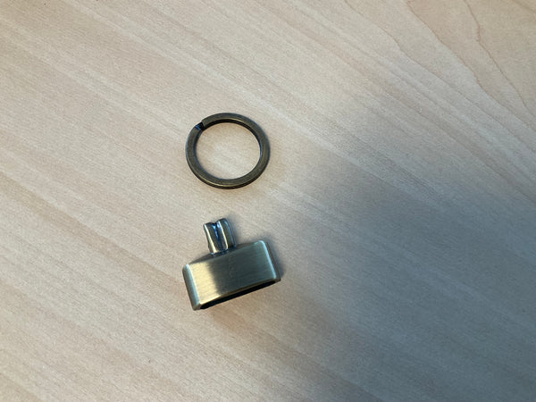 Metal key split ring bronze patina (only the key ring)