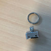 Metal key split ring nikkel (only the ring)