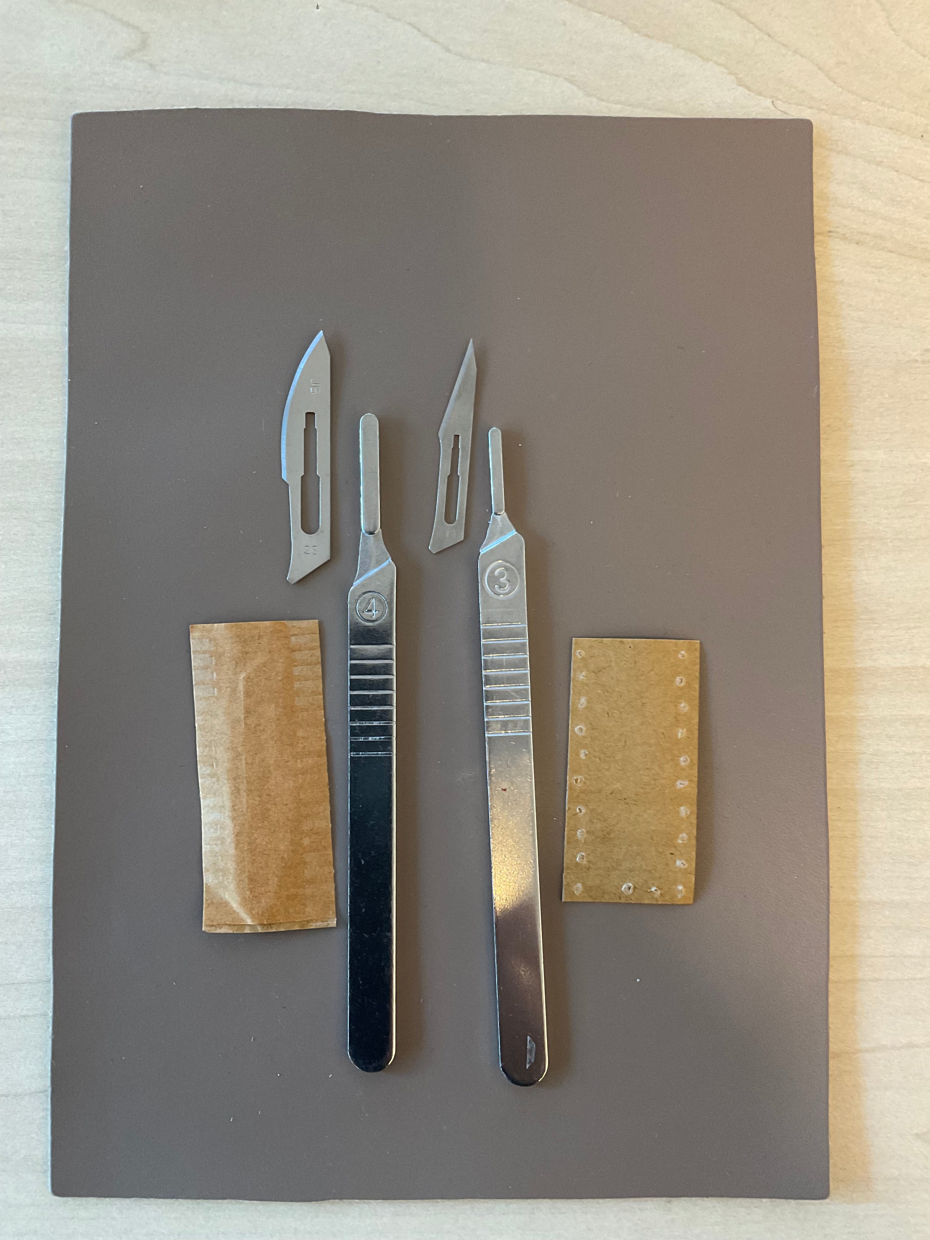 Set 2-parts leather scalper tool #3 and #4.