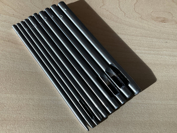 Steel hole punch pipe, different sizes