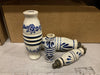 Handbag fastener blue porcelain 2 sizes
