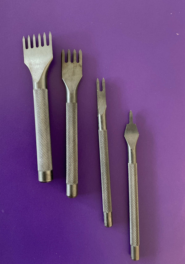 Pricking iron 4 mm steel punch tool diamond shape