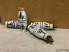 Handbag fastener blue porcelain 2 sizes