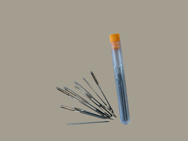 Set leather needle in tube 9pc