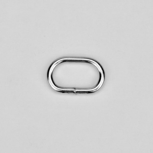 Oval Ring Nickel 15 mm