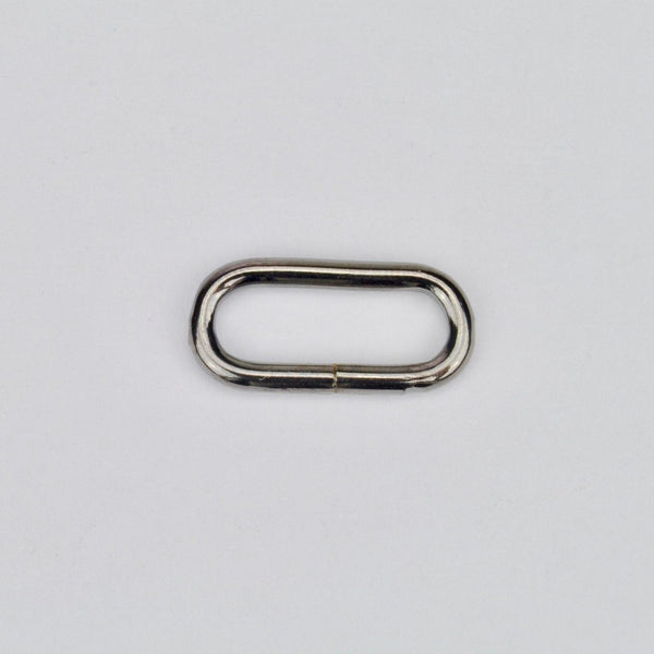 Oval Ring Gun Metal 18 mm