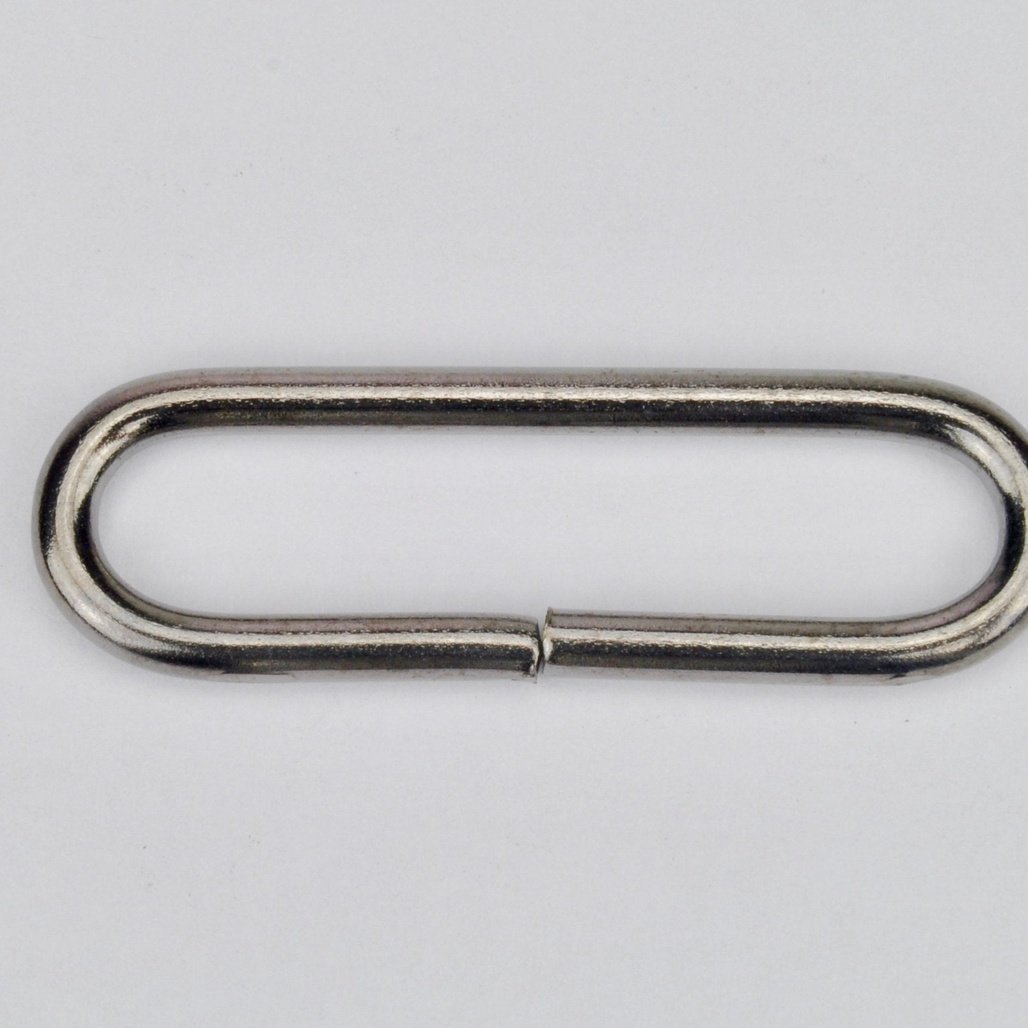 Oval Ring Gun Metal 40 mm
