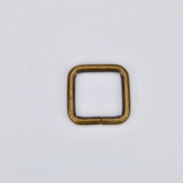 Square Ring Old Gold 20mm