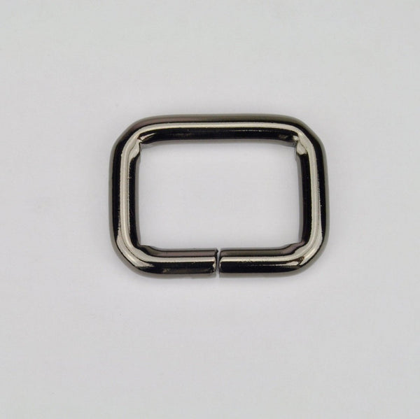 Rectangular Ring Gun Metal 30 mm
