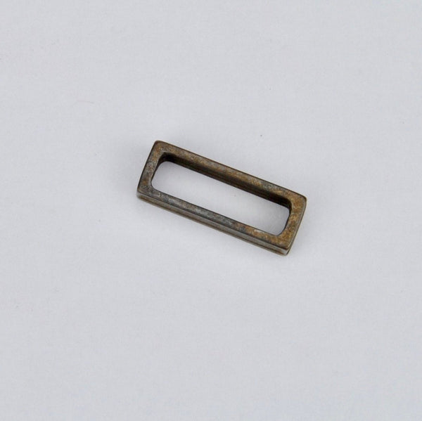Rectangular metal buckle Old Gold 15 mm