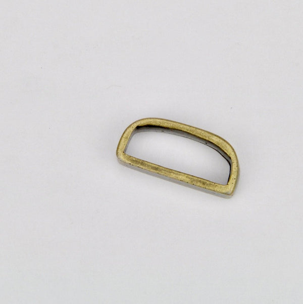 Rectangular metal buckle Old Gold 18 mm