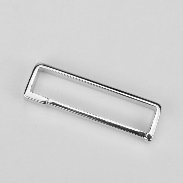 Rectangular metal buckle Nickel 40 mm