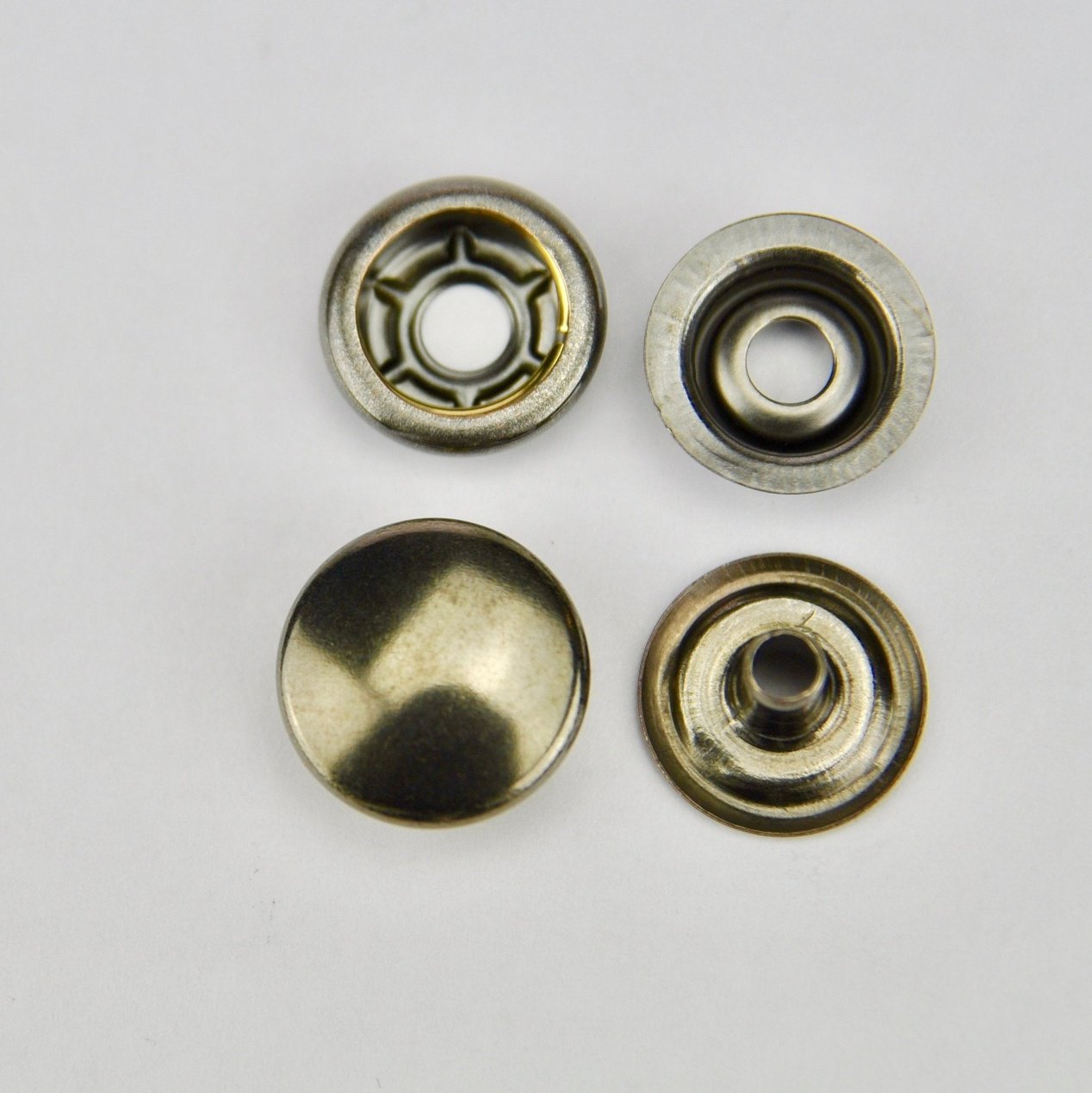 Metal Snap Fasteners button Gun Metal 15 mm