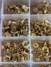 Chicago Screws bag of 25pc Leather hardware various colors