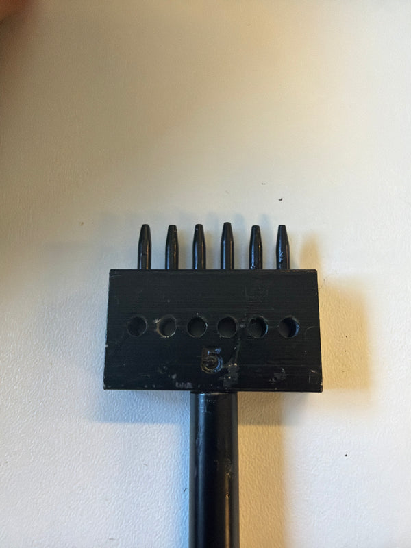 Round Pricking Iron 4mm x 6 Teeth - Leather Craft Tool