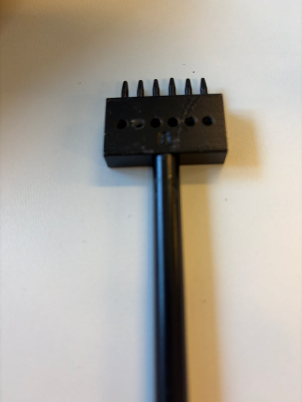 Round Pricking Iron 4mm x 6 Teeth - Leather Craft Tool