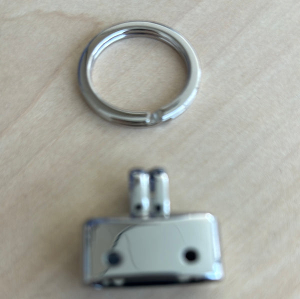 Metal key ring holder Nikkel