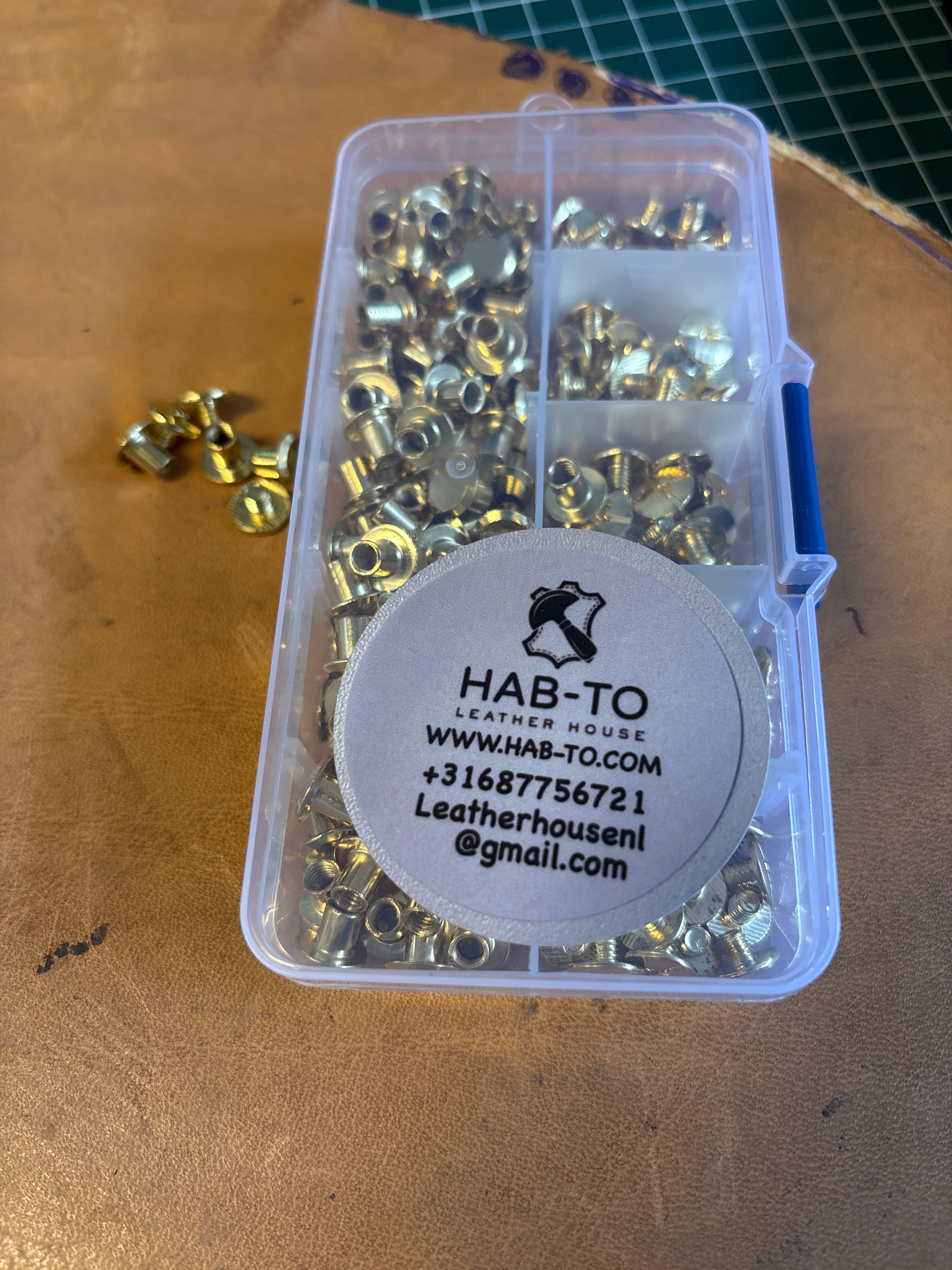 Chicago Screws –  50 Units, Gold Color | Premium Leather Hardware | Habto Leather House