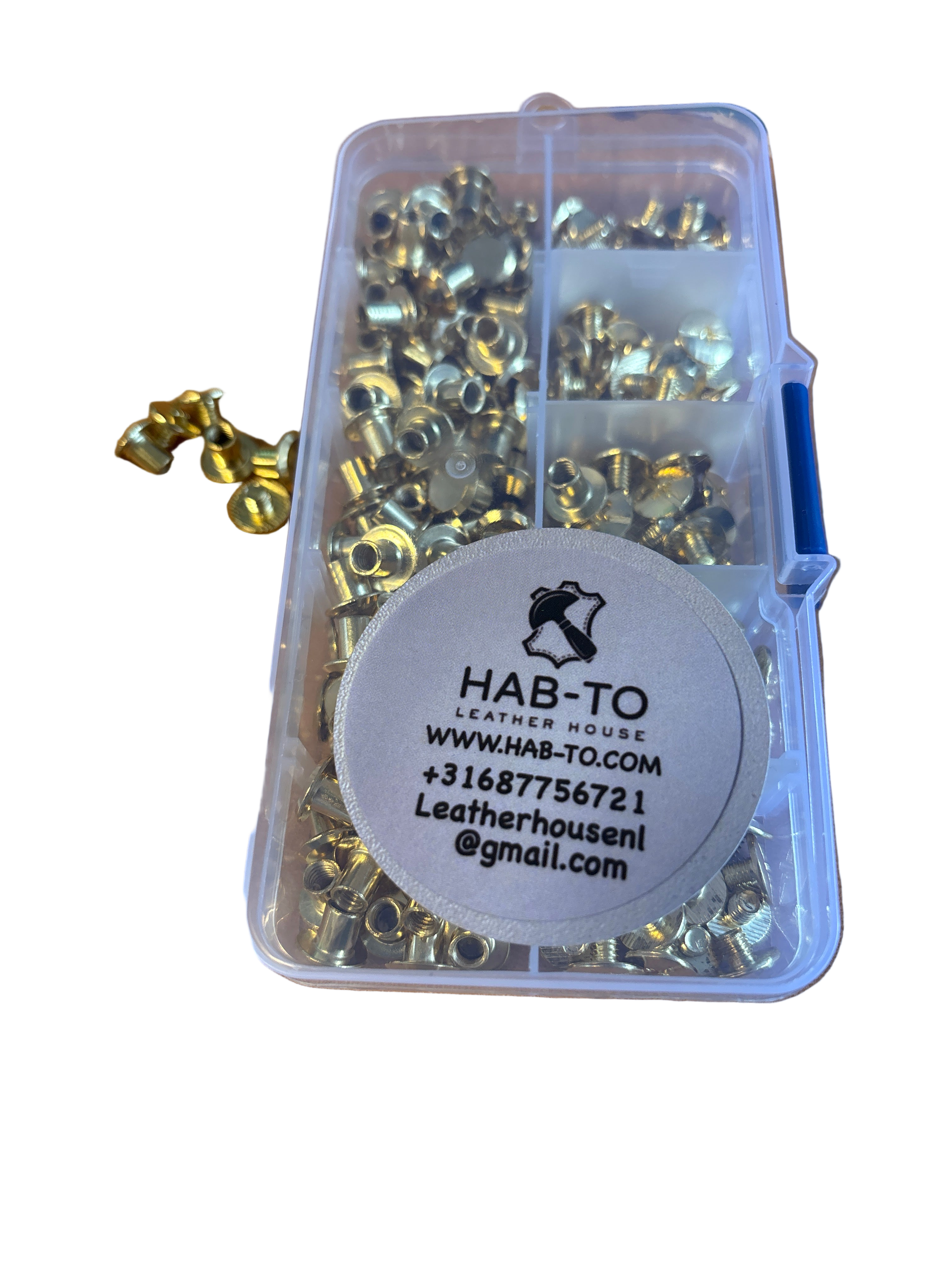 Chicago Screws –  50 Units, Gold Color | Premium Leather Hardware | Habto Leather House