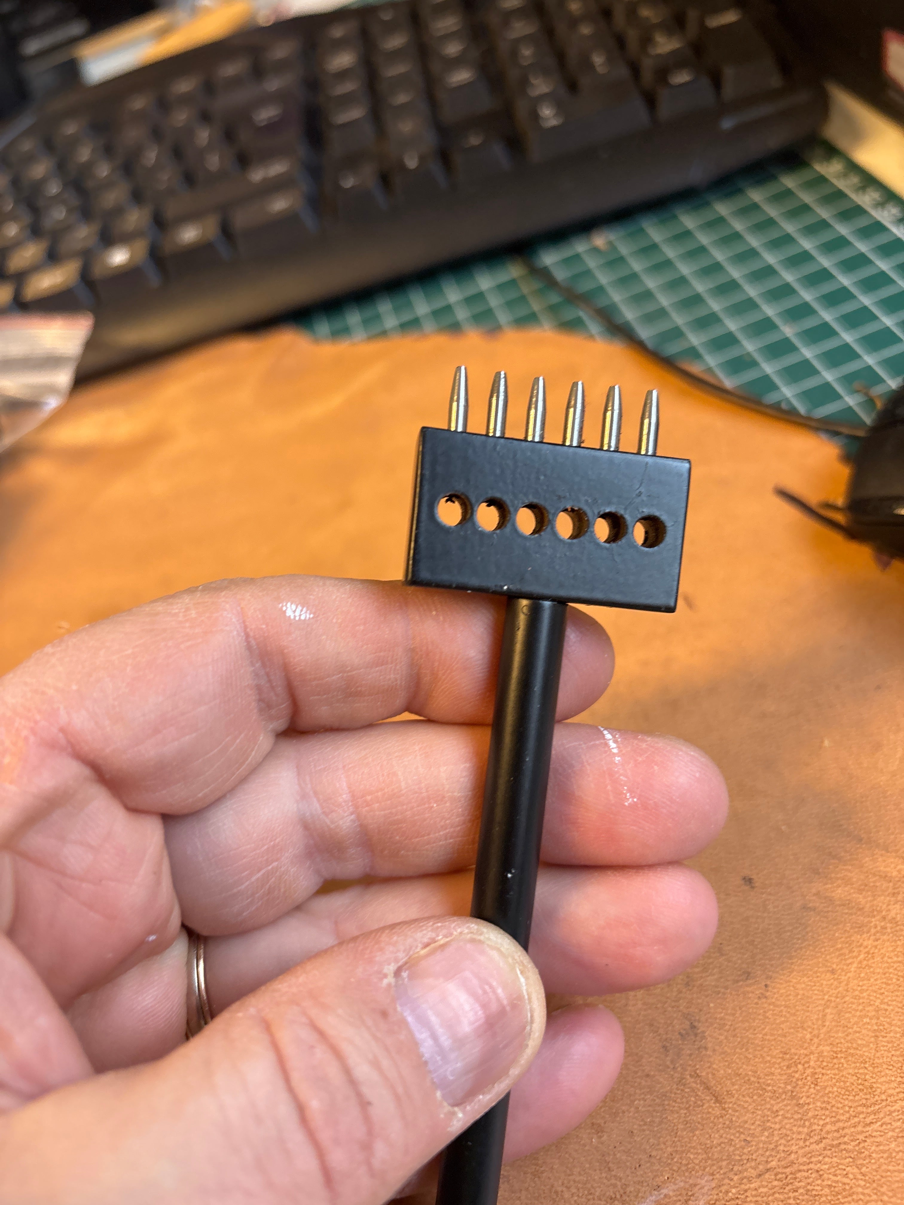 6 mm Pricking Iron (Round Tooth) – 2/4/6 Tooth Set