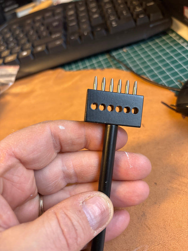 6 mm Pricking Iron (Round Tooth) – 2/4/6 Tooth Set