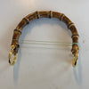 Bamboo Handle with Metal Gold Or Silver Rings - Small Size