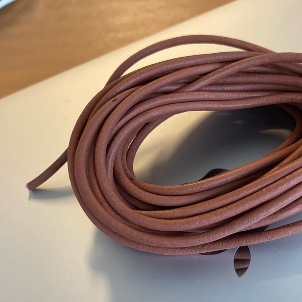 Leather thread round edge approx 5 meters long