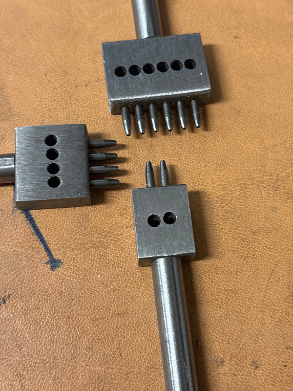 Pricking Irons Set 4 mm – 2+4+6 Teeth, Round Head