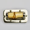 Gold & Bamboo Turnlock Clasp - Handbag Hardware (62mm)