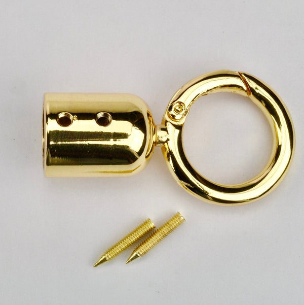Spring clasp ring Gold 15 mm