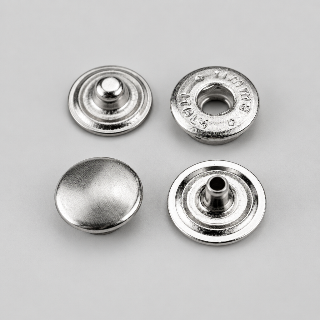 Silver Snap Button various sizes - Drukker Fasteners - Secure & Stylish