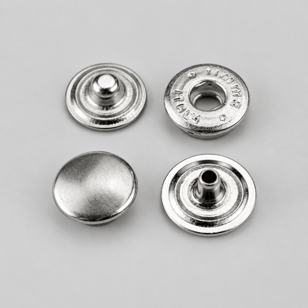 Silver Snap Button various sizes - Drukker Fasteners - Secure & Stylish