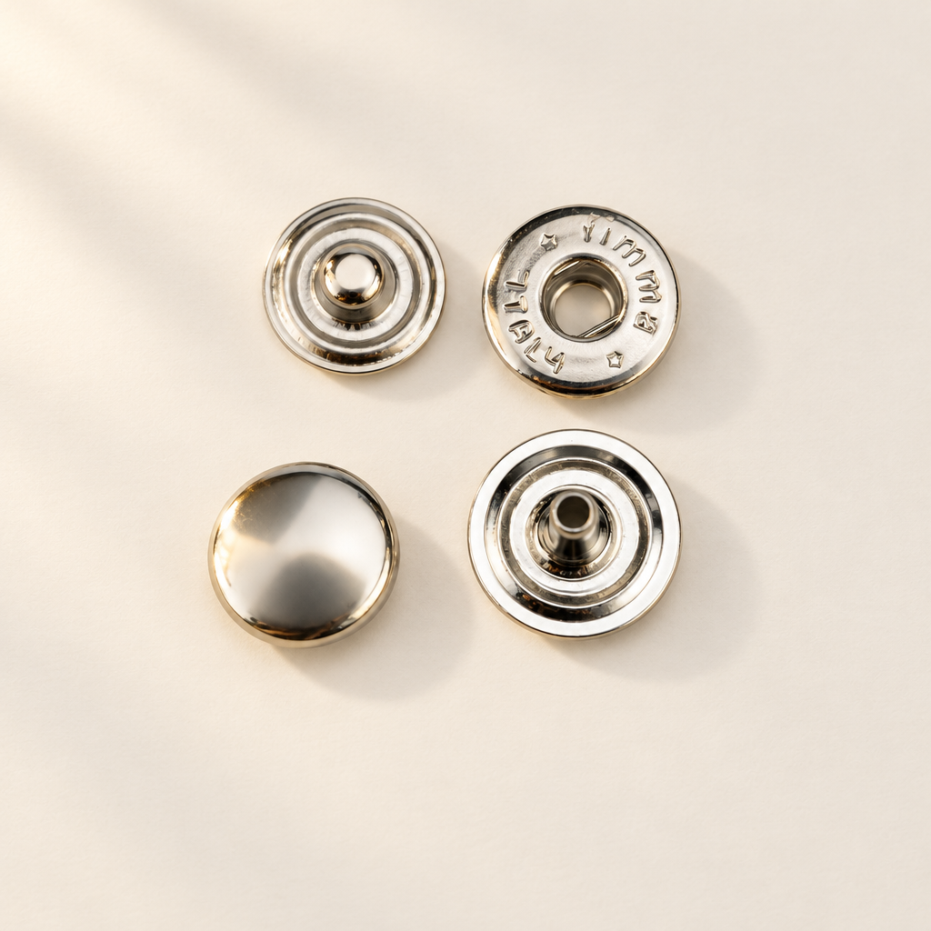 Silver Snap Button various sizes - Drukker Fasteners - Secure & Stylish