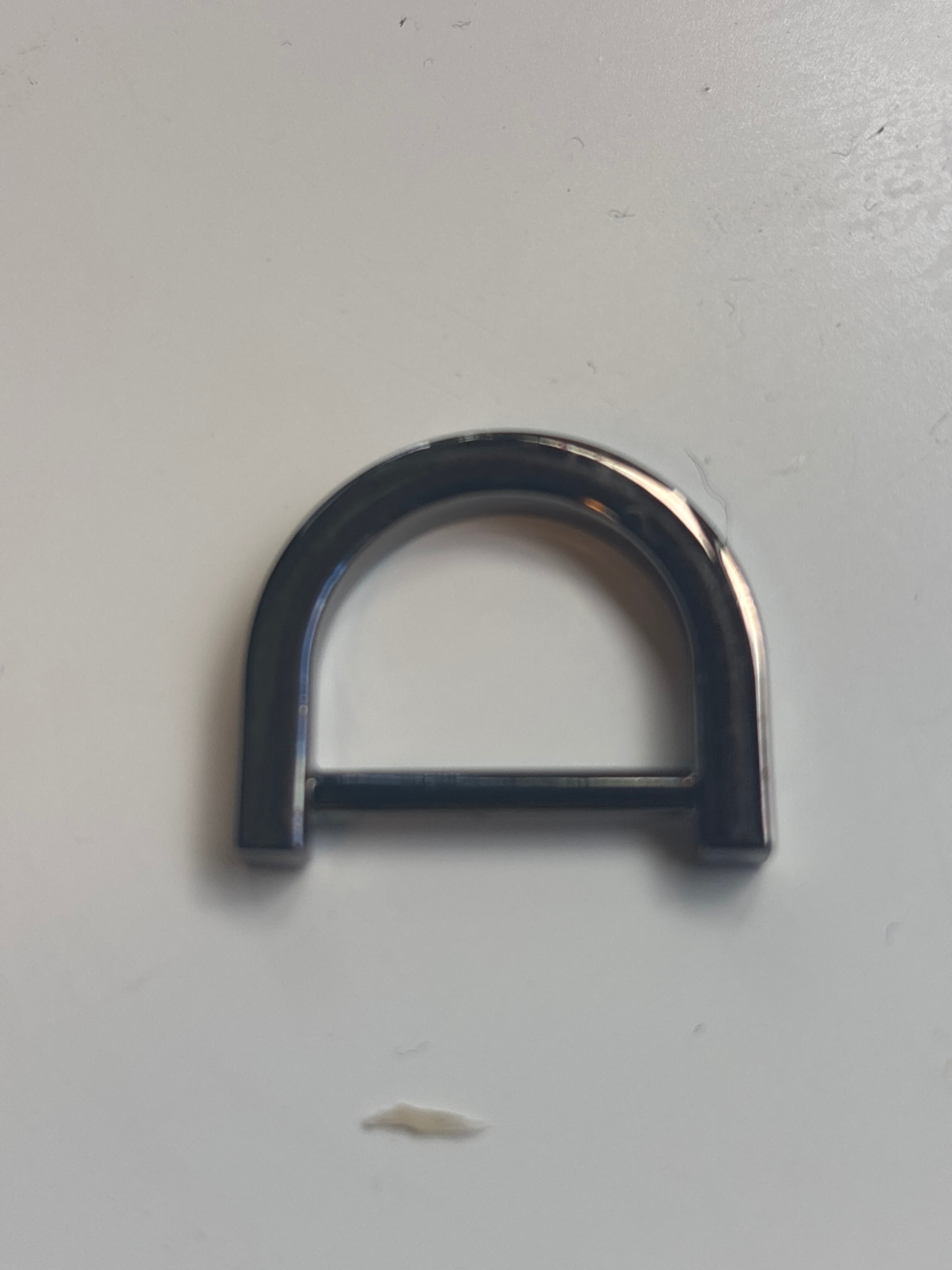 Hermès-Style 20mm D-Ring – Black Gunmetal, Sharp Edge, Luxury Hardware